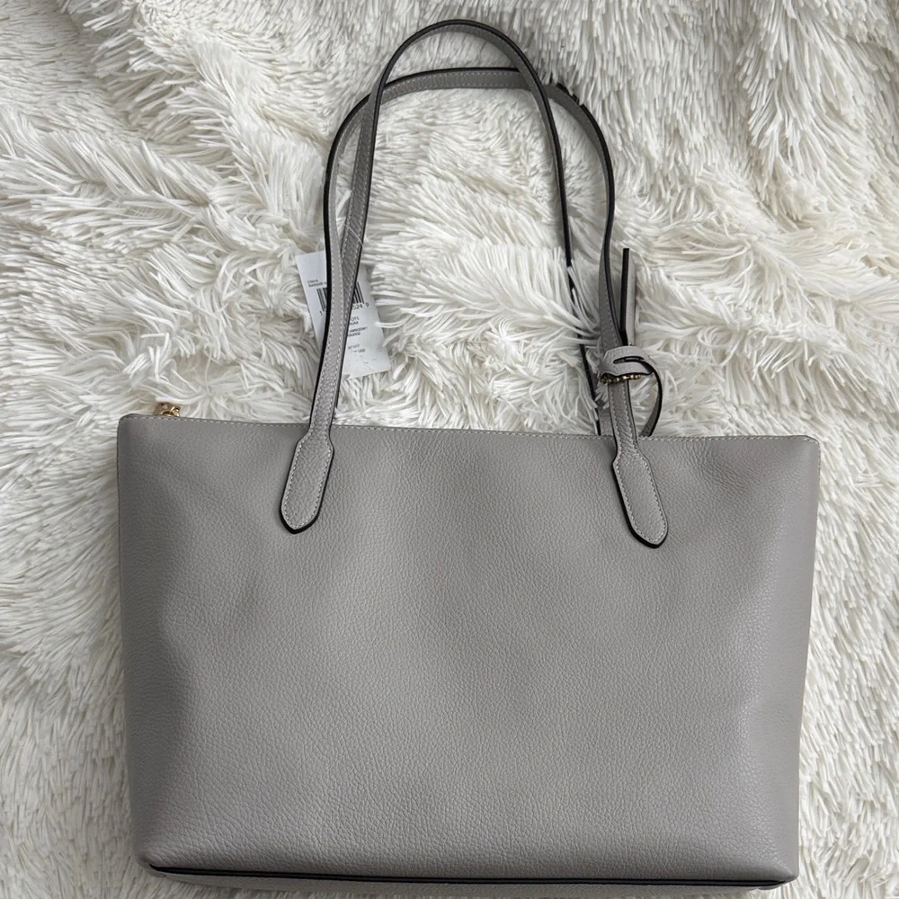 Coach Bella Dove Gray Leather Tote